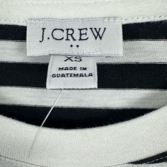 NWOT J.Crew Black White Striped slub long sleeve tee XS - Picture 5 of 8